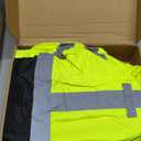 SKSAFETY 3-in-1 High Visibility Winter Bomber Jackets Zip Out Fleece Liner Reflective Safety Coats for men Waterproof ANSI/ISEA Class 3(Lime L)