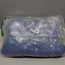 Auemtyn Full/Queen Size Quilt Set 3 Pieces, Soft Lightweight Summer Bedspread, Reversible Microfiber Bed Coverlet for All Seasons, Bluish Grey, Floral Pattern (1 Quilt, 2 Pillow Shams)