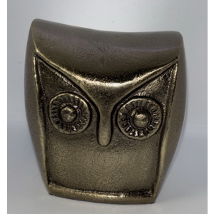 HD Designs Aluminum Owl Gold 3.6 Inches Home Decor Desk Table Shelf Figure