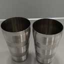 Sahishnu Online & Marketing Stainless Steel Tumblers Set of 2, Indian Stainless Steel Tumblers, Lassi Glasses, Multi-Purpose Steel Glass