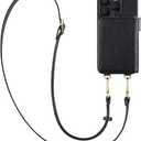 Crossbody Zipper Wallet Phone Case for iPhone 14 Pro, Premium Vegan Leather RFID Blocking Card Slot Holder Case with Removable Crossbody/Wrist Strap-Black