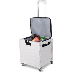 Cooler Bag WheeledLarge Insulated Rolling Cooler Collapsible Leakproof Portable Hard Framed Ice Packs for Camping Picnic Beach Travel