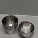 Fit Meal Prep [24 Pack 4 oz Stainless Steel Dipping Sauce Cups, Reusable Metal Ramekins, Commercial Grade Condiment Bowls, Individual Portion Cups, Small Round Au Jus Cup for Home, Restaurant