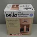 bella 12 Cup Programmable Coffee Marker, Reusable Dishwasher Safe Accessories, Easy LCD diaply, Auto Shutoff, 900 watt, Blossom
