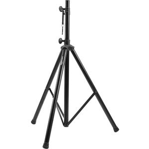 Amazon Basics Adjustable Height Tripod Speaker Stand, Sturdy Steel, Holds up to 99.2 lbs, 52" to 73", Black