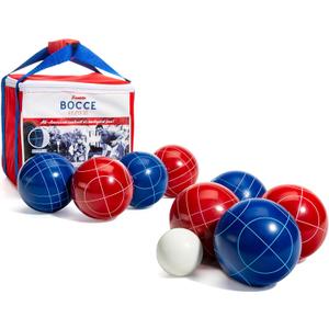 Franklin Sports Bocce Ball Set  8 All Weather Bocce Balls and 1 Pallino  Beach, Backyard Lawn or Outdoor Party Game  Professional, American, and Starter Set Options