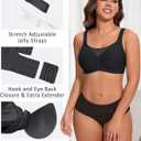 Bras for Women Wireless Seamless Mesh Push Up No Underwire Plus Size Soft Comfortable Sleep Everyday Brattlets with Extender (M)
