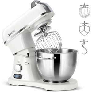 ZACME 8.4QT Commercial Stand Mixer 800W with Aluminum Die Casting Meets the Standard of NSF/ANSI 8-2023, Mixers Kitchen Electric Stand Mixer with Stainless Steel 8L Bowl, Dough Hook, Whisk and Beater, Porcelain 8.4QT