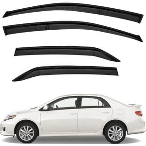Smoke Side Window Visors Rain Guard Shade Deflector Replacement for 2009-2013 Toyota Corolla