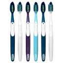 Oral-B Pro Health CrossAction Plaque Removal toothbrushes, 6 Count Toothbrush Soft, Deep Reach in Tight Spaces, Tongue Scraper Tooth Brush, Plaque Fighter, Gentle on Teeth, Gum stimulators