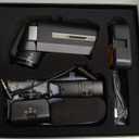 FLATIC 8K Video Camera, 75MP Camcorder with Picture-in-Picture Mode, WiFi Vlogging Cameras for YouTube 16X Digital Zoom, Digital Camcorder with 64GB Card, Microphone, Fill Light, Remote, 2 Batteries