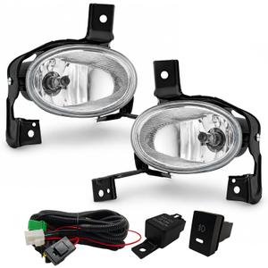 2pcs Fog Lights Compatible With 2010 2011 Honda CRV Fog Lamps with Wiring Harness and Switch H11 12V 55W Clear Lens Left Driver and Right Passenger Side