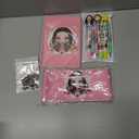 Anime Devil Merchandise Gift Set, Adorable Anime Stationery Set, Contains Spiral Notebook, Stationery Pouch, Gel Pens, Multicoloured Pens, Bracelet, Gift Box