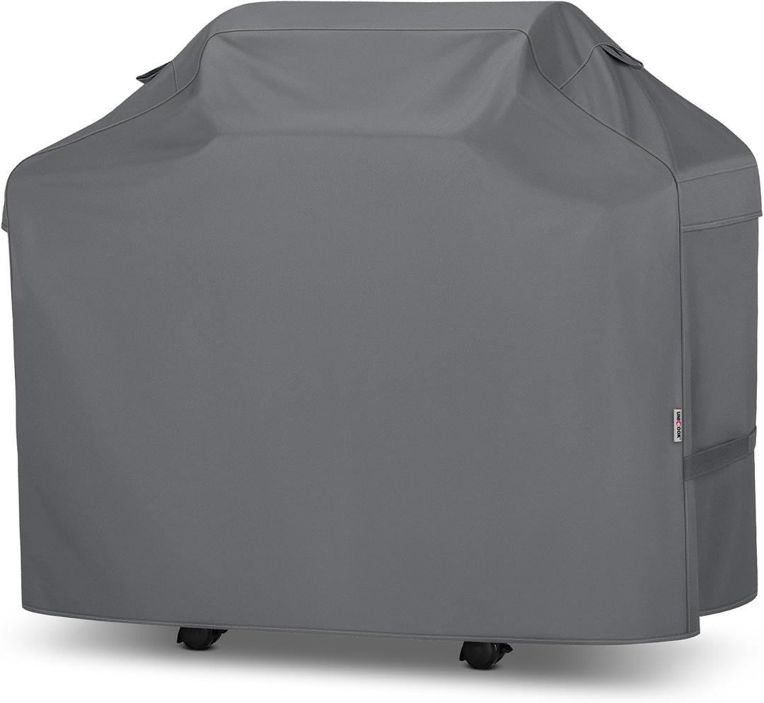 Unicook 50 Inch Grill Cover for 48 Inch Outdoor Grill, Heavy Duty Waterproof BBQ Cover Compatible with Weber Spirit 200 Series, Fade Resiatnt Gas Barbecue Protector, All Weather Protection, Grey