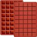 2 Pack Square Silicone Chocolate Molds, 40-Cavity Candy Molds, Mini Ice Cube Moulds for Caramel, Truffles, Hard Candy, Praline, Gummy, Brownie, Jello