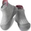Hstyle Baby Sock Shoes Toddler Walking Shoes Infant Non-Slip Slippers Soft Rubber Sole Sneakers for Baby Boys Girls 13,5
