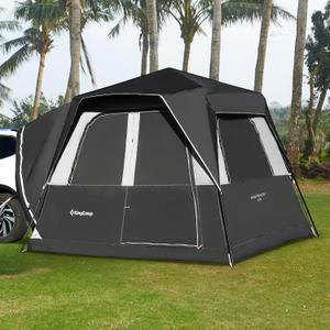KingCamp SUV Tent, Instant 6-8 Person Waterproof & Windproof Tailgate Car Camping Tent with Movie Screen for Family Camping & Outdoor Adventures, 110.24"L x 110.24"W x 86.61"H