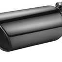 A-KARCK Exhaust Tips Black Chrome 3" Inlet, Muffler Tip with Never Fading and Peeling Coating, 3" Inlet to 4" Outlet 12" Long