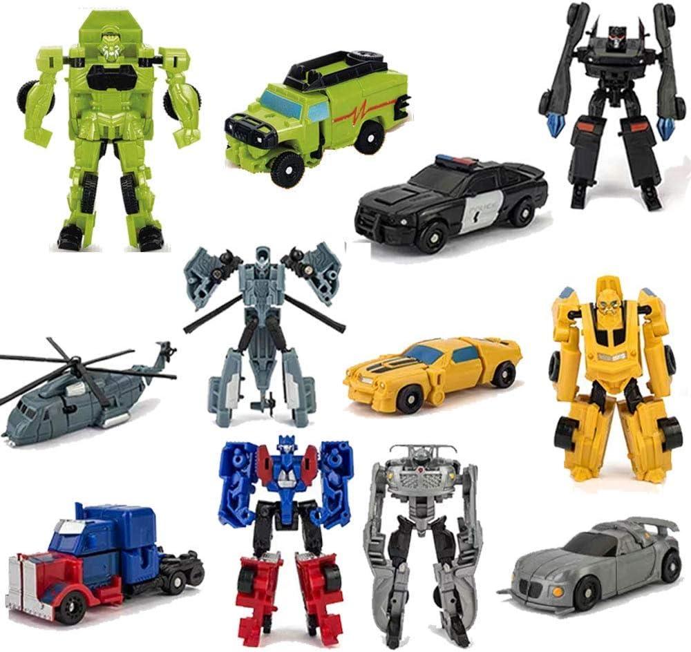 HAYUL 4 PCS Car Robot Toys, Mini Action Figure, Deformation Robot for Kids 5~12