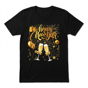 Happy New Year Party 2026 Balloon Family Matching Men Women TShirt Size L
