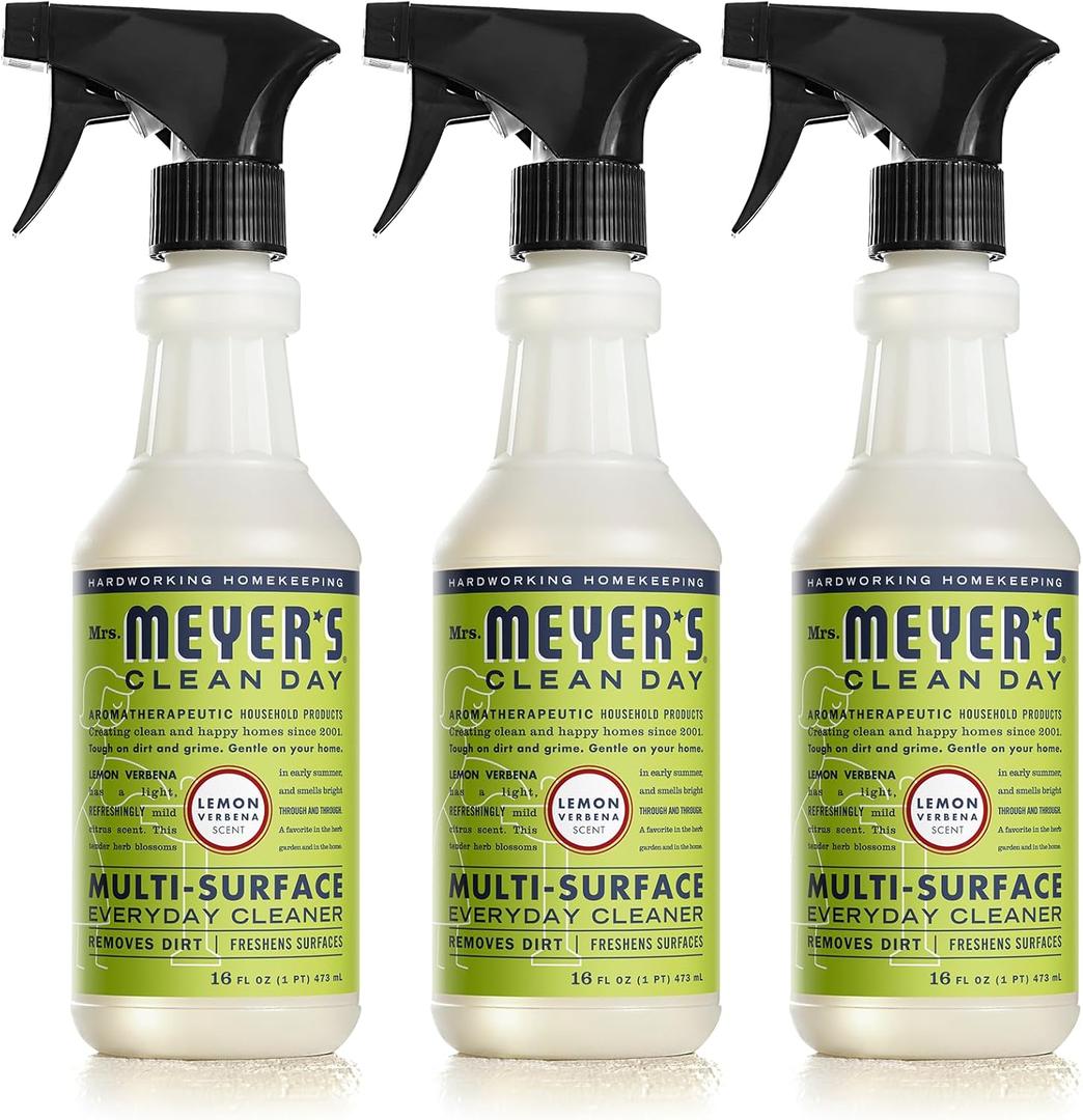 MRS. MEYER'S CLEAN DAY All-Purpose Cleaner Spray, Cruelty Free Formula, Lemon Verbena, 16 fl. oz - Pack of 3