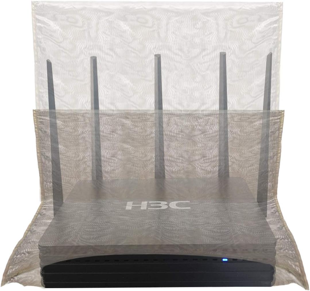 WiFi Router EMF Protection Cover, Radiation Shielding Faraday Cage for Router, 99.999% Blocking, 13.8"x15.7"