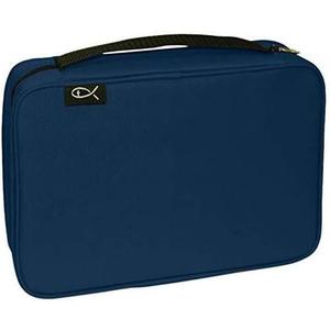 Divinity Boutique Bible Cover Basic Navy, Compact (21448) | 5" x 7.5" x 2"