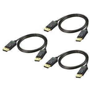 DisplayPort to DisplayPort Cable 3-Pack, 6 Feet, 4K Display Port DP to DP Cord 6FT [4K60Hz, 2K165Hz, 2K144Hz] Compatible with All Display Port Devices