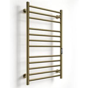 Poloma Wall Mounted Heated Towel Racks for Bathrooms. Electric Towel Warmer Rack Heater, 12Bars Gold, CSA Certified.