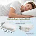 Kafidi s 2026 New Cloud Pillow, Ergonomic Memory Foam Pillow, Adjustable Cervical Neck Support Pillow with Breathable Pillowcase for Side Back Stomach Sleepers