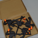 4 Inch Bar Clamps for Woodworking, 5 Pcs Trigger Quick Grip Clamps, One Handed Ratchet Wood Working Clamp, Mini Small Bar Woodworking Clamps for Wood Gluing Crafts (4Inch)