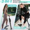 Portable Walking Cane with Seat: 330 lbs Capacity Height-Adjustable Folding Walking Stick with Seat - Lightweight Aluminum Cane Chair for Camping, Climbing, Hiking, Adults, Seniors