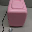 CROWNFUL Mini Fridge, 4 Liter/6 Can Portable Cooler and Warmer Personal Refrigerator for Skin Care, Cosmetics, Beverage, Food,Great for Bedroom, Office, Car, Dorm, ETL Listed (Pink)