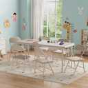 IDEALHOUSE 7 Piece Folding Kids Table and Chairs Set, Activity Table Set
7 Piece Set for Dining Room,Daycare,Classrooms