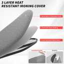 Ironing Board with Iron Rest, 7 Adjustable Heights, 43" 13" Size Standard Iron Board with 4-Layer Heat Resistant Cover and Pad for Home Apartment Laundry, Gray
