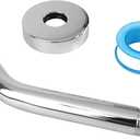 NearMoon Shower Arm with Flange, Made of 304 Stainless Steel Shower Extension Extender Pipe, Wall-Mounted for Fixed Bathroom Showerhead, Never Rust (6 Inch, Chrome Finish)