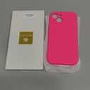 Miracase Compatible with iPhone 15 Case, [Soft Anti-Scratch Microfiber Lining], Liquid Silicone Case Gel Rubber Shockproof Drop Protection Phone Case for iPhone 15, Hot Pink