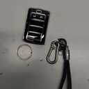 Sindeda for Jeep Key Fob Cover with Keychain Soft Full Protection Key Shell Compatible with Grand Cherokee L Grand Wagoneer 2021-2025 Smart Key 5 Buttons-B(Silver)