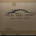 MINGBRON Car Seat Cover Full Set, Leather Car Seat Cover, Waterproof Seat Covers, Car Seat Cushion, Nappa Leather Seat Covers Car Seat Protector Universal Fit Most Cars Black