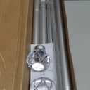 KAMANINA Silver Crystal Curtain Rod 72 to 144 Inches (6-12 Feet), 1 Inch Heavy Duty Curtain Rods for Windows, Telescoping Long Drapery Rods with Acrylic Diamond Netted Texture Finials