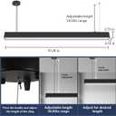 5570 4-FT Linear LED Light, 2.4G Remote Control Linear Pendant Light Fixture. Adjustable Color Temperature of 3000-6000K,Hanging, Office Shop Light,Black