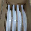 Famiware Nebula Plates and Bowls Set, 12 Pieces Dinnerware Sets, Dishes Set for 4, White