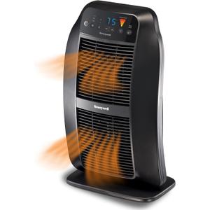 Honeywell HeatGenius Ceramic Heater, Black  Easy to Use Space Heater with Multi-Directional Heating, Digital Controls and Programmable Thermostat