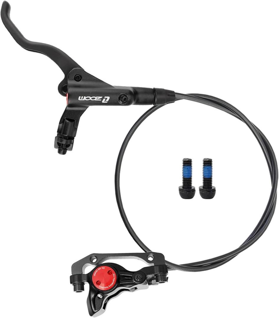 Zoom HB875 Hydraulic Disc Brakes Set, Black, Mountain Bike Right Front 800mm, Adapter Fit EBike Fat Bike Bicycle Accessories for Mountain Bike, Road Bike