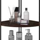 Dorhors 3-Tier Corner Bathroom Organizer Countertop for Storage,Vanity Tray,Wood Counter Organizer for Kitchen,Bathroom,Dresser (Walnut)