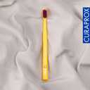 Curaprox CS 12460 Velvet Soft Toothbrush Sensitive Gum Care | Ultra-Gentle Cleaning with 12,460 Filaments | Single Pack, Yellow-Burgundy