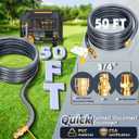 3/4" Natural Gas Hose for Generator, 50FT 3/4" ID Natural Gas Hose with Quick Connect for NG/LP Propane Appliances, Grill,Patio Heaters,Generators, Indoors & Outdoors CSA Certified