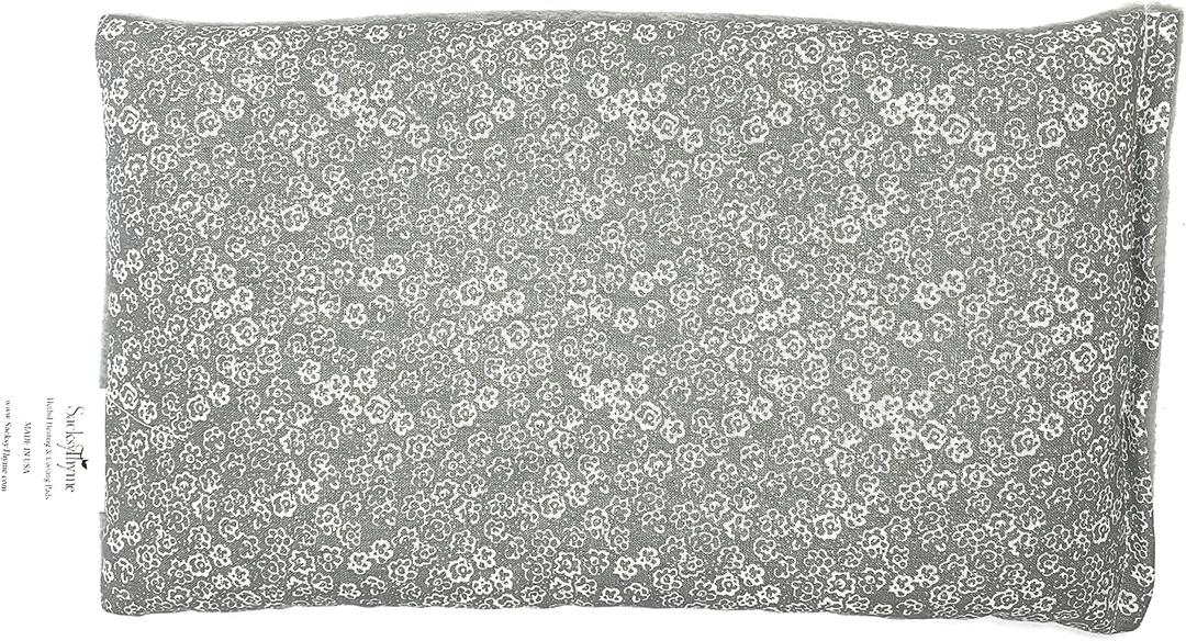 SacksyThyme Microwave Heating Pad for Cramps, Back, Neck, Shoulders, Leg Pain - Reusable Heat Pack, Hot Moist Microwavable Therapy Pack - Unscented Flaxseed Hot Compress Made in USA (Size: 12" x 7")
