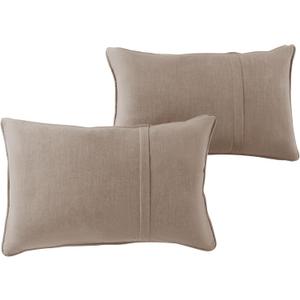 Sunbrella 21'' x 14'' Rectangle Outdoor Throw Pillow With Removable Cover (Set of 2), Cast Ash