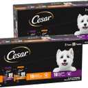 Cesar Mini-Pouch Wet Dog Food, Filet and Chicken, 1.76 oz, 20 Count, 2-Pack (EXP 12/21/27)